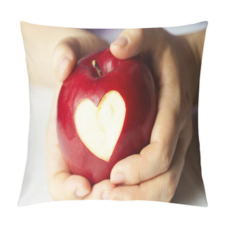 Personality  Hand With Apple, Which Cut Heart Pillow Covers