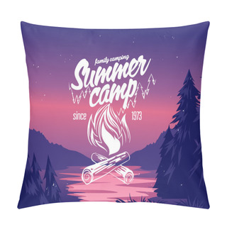 Personality  Summer Camp Typography  Pillow Covers