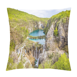 Personality  Lakes And Waterfalls In Plitvice National Park Pillow Covers