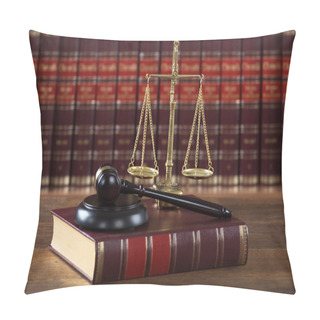 Personality  Legal Book With Justice Scale Pillow Covers