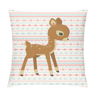 Personality  Baby Deer Pattern Card Pillow Covers