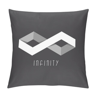 Personality  3D Infinity Sign Of The Two Rhombus, Geometric Illusion, Overlapping Technique Pillow Covers