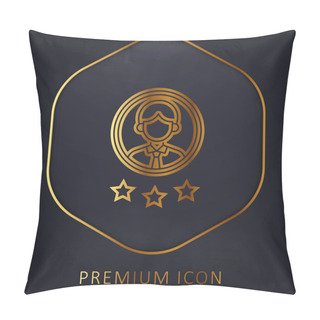 Personality  Best Employee Golden Line Premium Logo Or Icon Pillow Covers