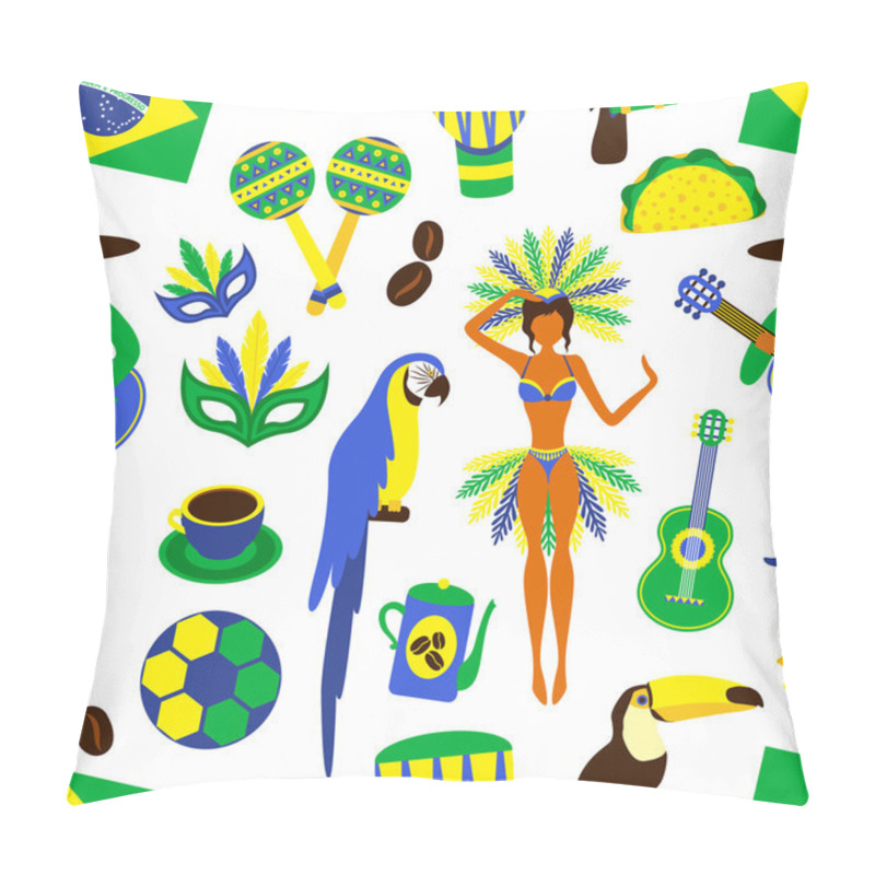 Personality  Brazil seamless pattern pillow covers