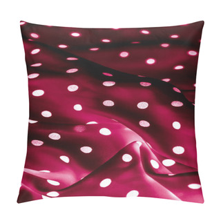 Personality  Classic Polka Dot Textile Background Texture, White Dots On Red  Pillow Covers
