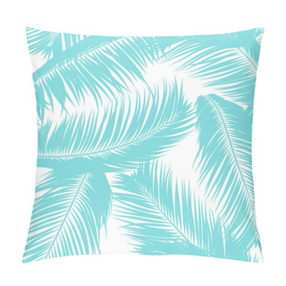 Personality  Vector Coconut Tree. Tropical Seamless Pattern With Palm Leaf. Exotic Jungle Plants Abstract Background. Simple Silhouette Of Tropic Leaves. Trendy Coconut Tree Branches For Textile, Fabric, Wallpaper Pillow Covers