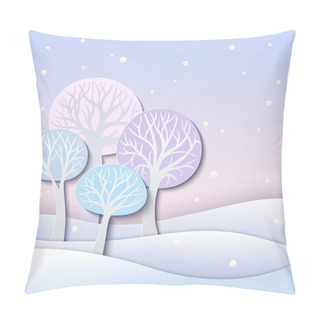 Personality  Winter Trees Pillow Covers