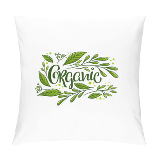 Personality  Beauty Of Nature Doodle Organic Leave Emblem,  Frame And Logo Pillow Covers