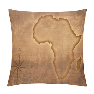 Personality  Old Style Africa Map Pillow Covers
