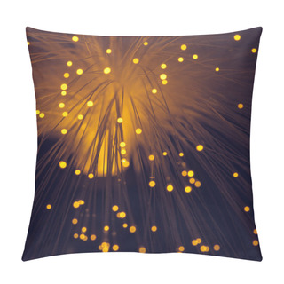 Personality  Shiny Orange Fiber Optics Background Pillow Covers