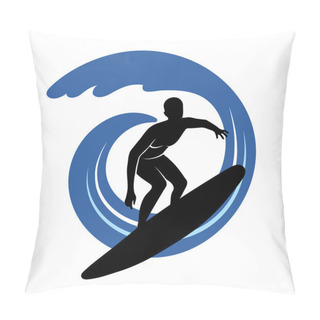 Personality  Surfer On Waves Pillow Covers