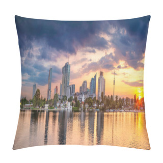 Personality  Vienna, Austria. Panoramic Cityscape Image Of Vienna Capital City Of Austria During Sunset. Pillow Covers