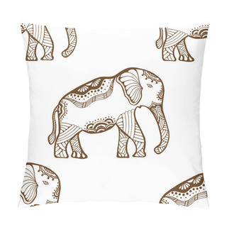 Personality  Seamless Pattern With Elephant. Pillow Covers