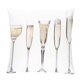 Personality  Glass Of Champagne Set Isolated Pillow Covers