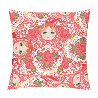 Personality  Matryoshka Seamless Pattern Pillow Covers