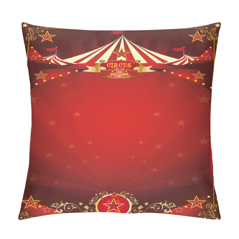 Personality  Fun red circus poster pillow covers