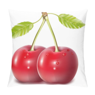 Personality  Cherries With Water Drops. Pillow Covers