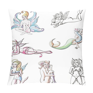 Personality  Fantasy Girls Pillow Covers