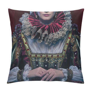 Personality  Portrait Of Beautiful Haughty Queen Pillow Covers