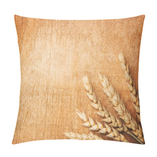 Personality  Wheat On The Wood Background Pillow Covers