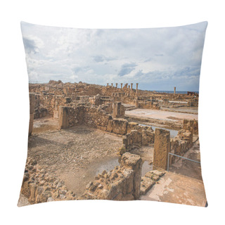 Personality  Ancient House Of Theseus Ruins With Columns  Pillow Covers