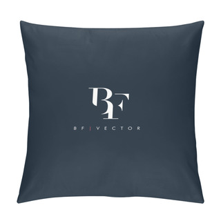 Personality  Joint Bf Letters Logo, Business Card Template, Vector Pillow Covers