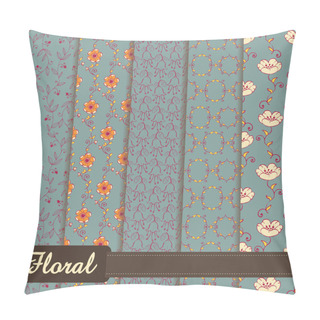 Personality  Set Of Colorfull Pattern On Floral Theme Pillow Covers