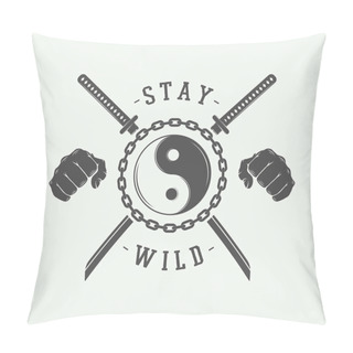 Personality  Vintage Fighting Or Martial Arts Logo Pillow Covers
