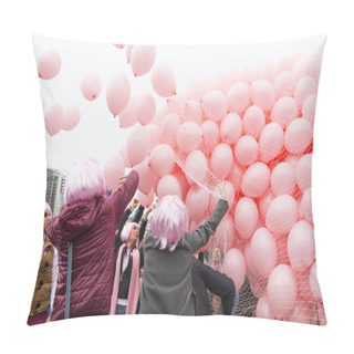 Personality  Pink Balloons Breast Cancer Pillow Covers