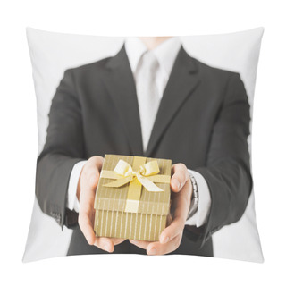 Personality  Man Hands Holding Gift Box Pillow Covers