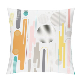 Personality  Abstract Geometric Dynamic Element Multicolor Background, Vector Pillow Covers