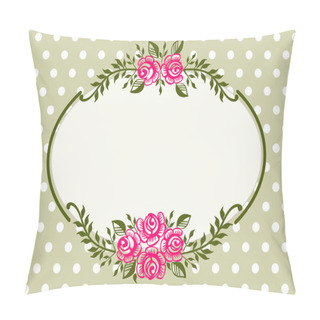 Personality  Vintage Roses Green Frame Pillow Covers