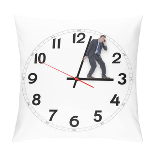 Personality  Man Holding Back The Time Pillow Covers