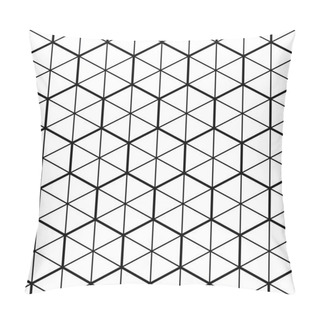 Personality  Seamless Traditional Japanese Geometric Ornament .Black And White. Pillow Covers