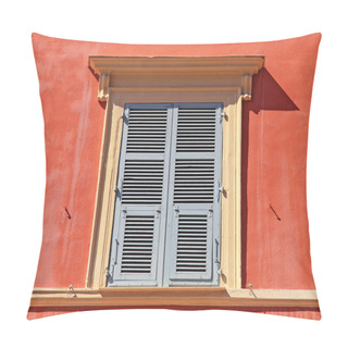 Personality  Shutter Window , Nice, Cote D'azur, France. Pillow Covers