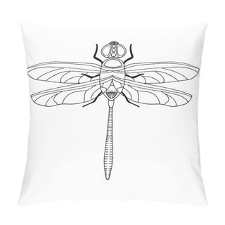 Personality  Dragonfly. Vector Illstration Pillow Covers