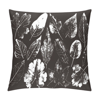 Personality  Vector Branches And Leaves.Hand Drawn Floral Elements. Vintage Monochrome Botanical Illustration.Stamp Of Black Leaves On A White Background.Elements For Eco And Bio Logos. Pillow Covers