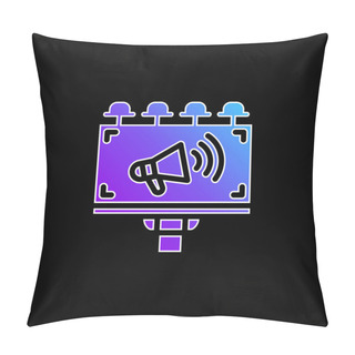 Personality  Billboard Blue Gradient Vector Icon Pillow Covers