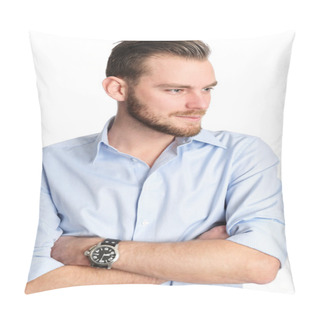 Personality  Attractive Man In Profile Pillow Covers