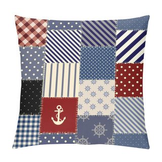 Personality  Geometric Patchwork Pattern Of A Squares. Pillow Covers