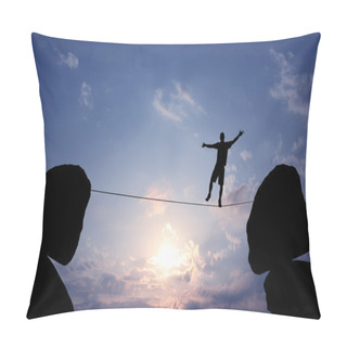 Personality  Man Balancing On The Rope  Pillow Covers