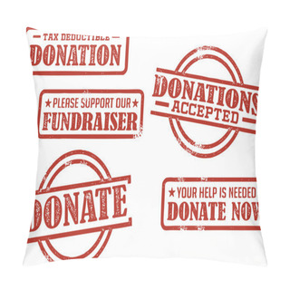Personality  Donation And Fundraiser Stamps Pillow Covers