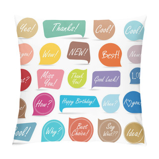 Personality  Colorful Speech Bubbles Collection Pillow Covers