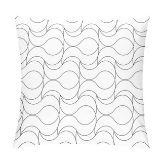 Personality  Black And White Geometric Seamless Pattern With Line. Pillow Covers