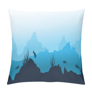 Personality  Silhouette Of Underwater Beauty Landscape Pillow Covers