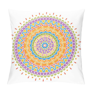 Personality  Colorful Handdrawn Mandala Pillow Covers