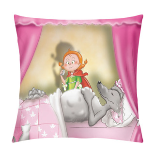 Personality  Red Riding Hood Filling The Wolf With Pebbles Pillow Covers