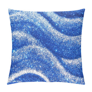 Personality  Dark Blue Glitter Sparkle On White Background Pillow Covers