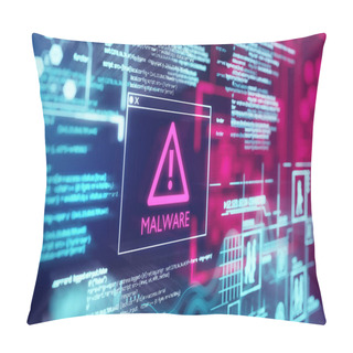 Personality  Malware Detected Warning Screen Pillow Covers