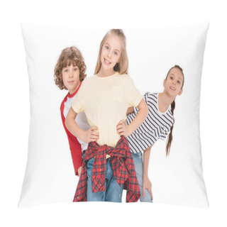 Personality  Group Of Friends Looking At Camera   Pillow Covers